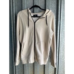 10/$30💵 BDG Cream Zip up hoodie Sz M